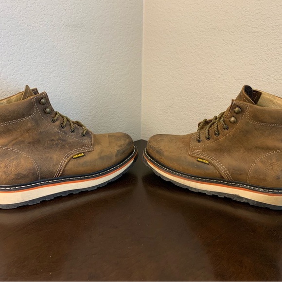 BONANZA Work Boot Crazy Brown Round Toe 6\